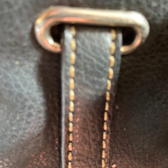 Pleather satchel with nylon lining and baseball top stitching - Picture 10 of 16